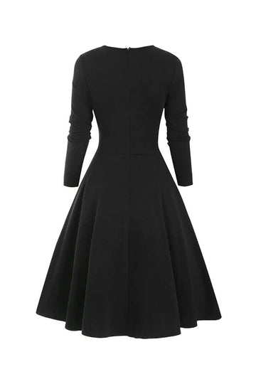 Tjek trykt Halloween Retro kjole med op i taljen